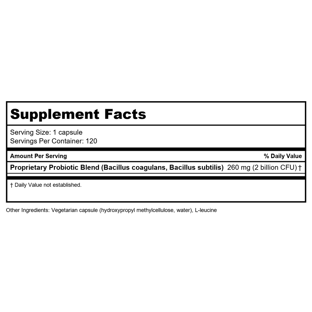 Klaire Labs Biospora Probiotic 2 Billion CFU 120 Vcaps