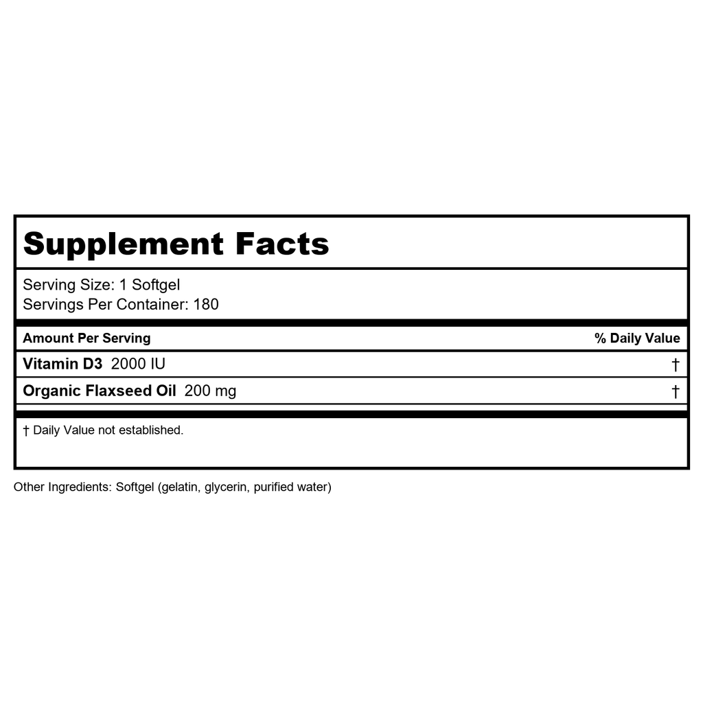 Bioclinic Naturals Vitamin D3 2000 IU 180 Softgels - B008B4OXC8 - B00GOKXSWW