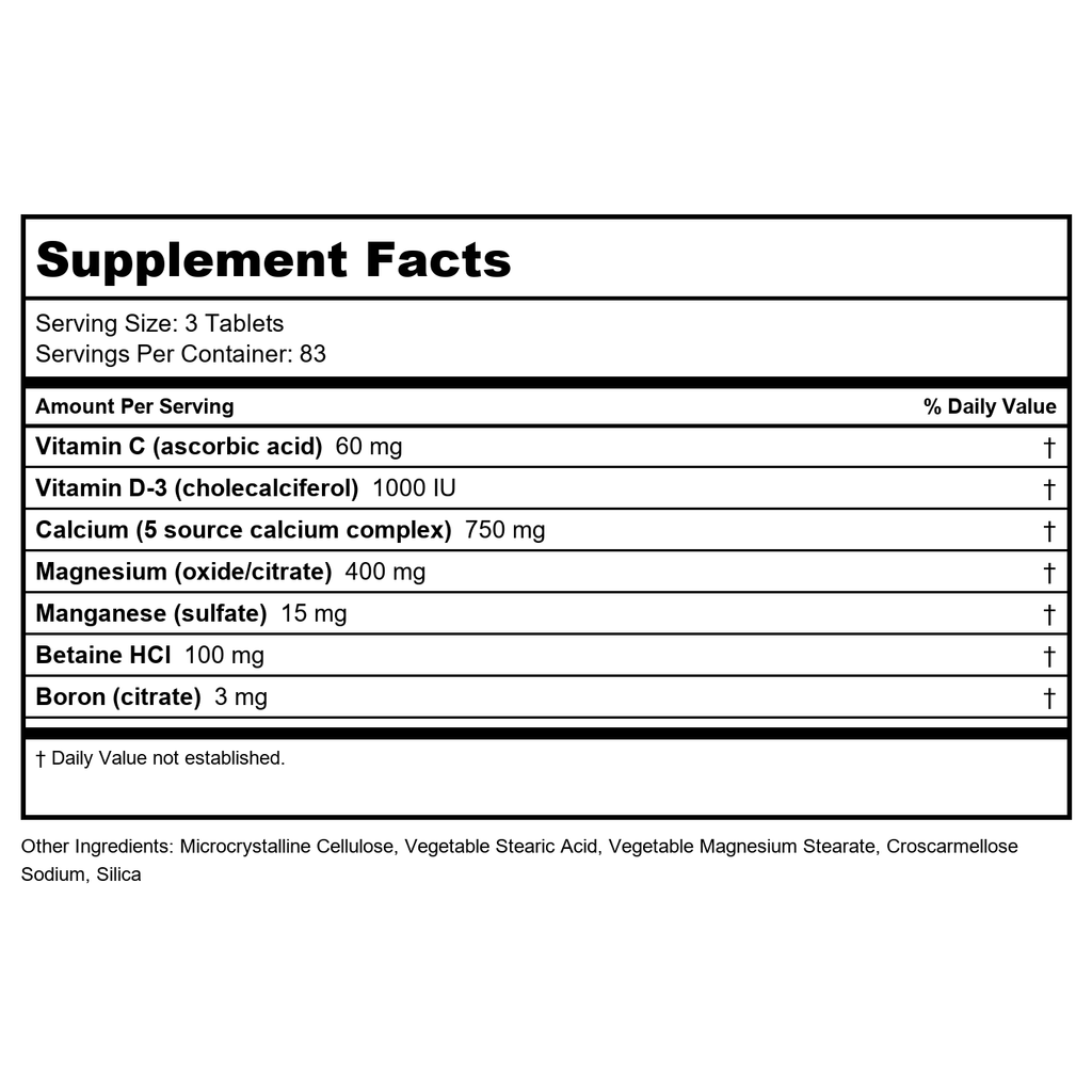 Biospec Nutritionals Biocalcin 250 Tablets