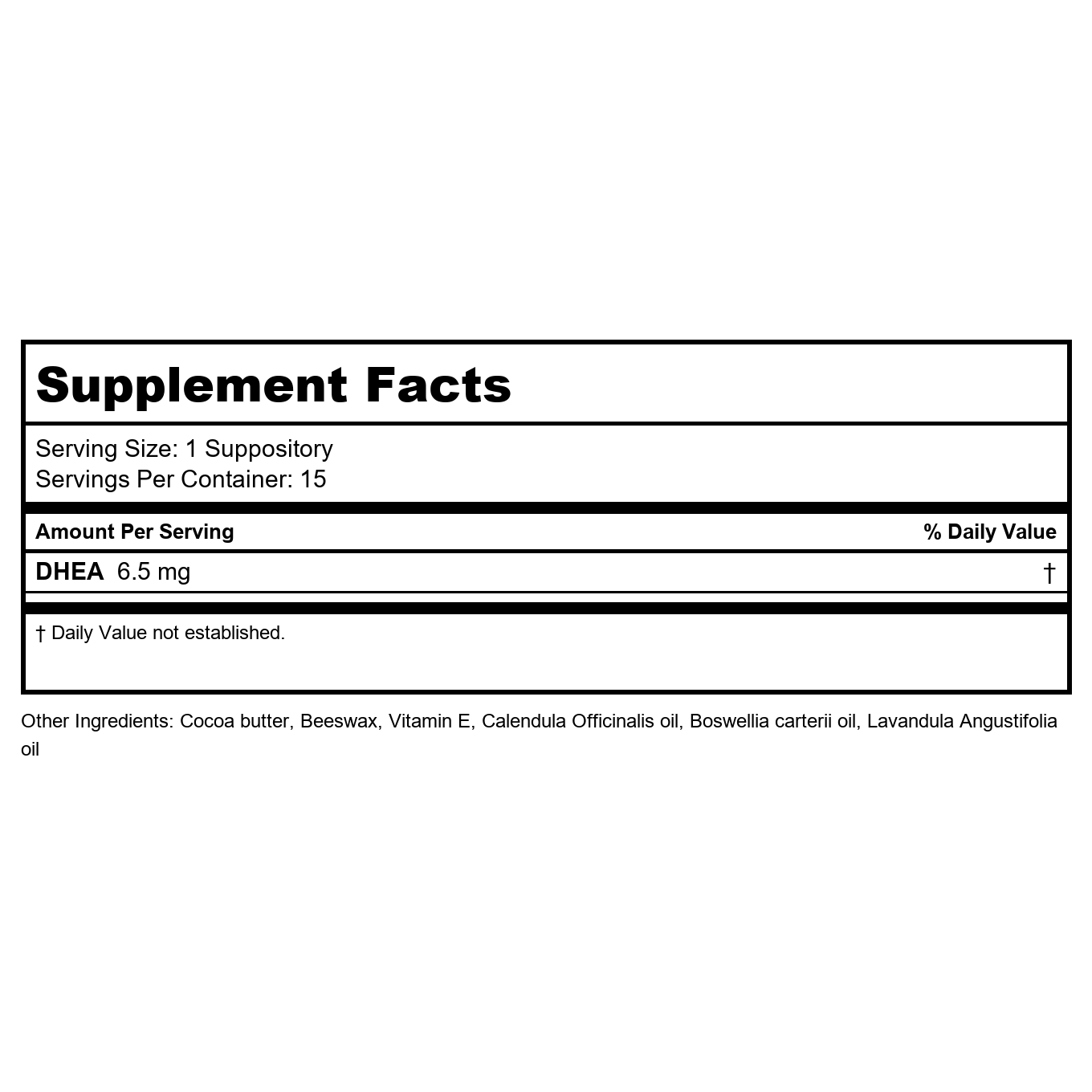 Bezwecken Renewed DHEA 15 Vaginal Suppositories - B07CLKWC93