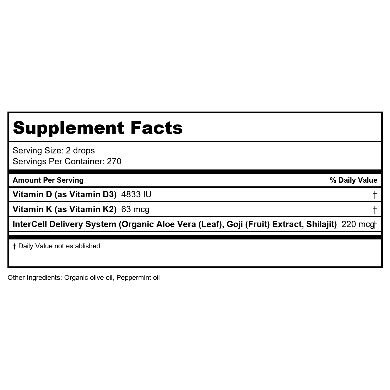 BioProtein Technology D3-K2 Vitamin Complex 0.50 Oz