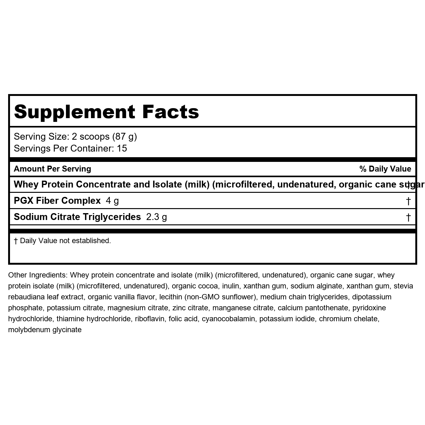 Bioclinic Naturals PGX Weight Loss Meal Replacement Chocolate 35 oz -
