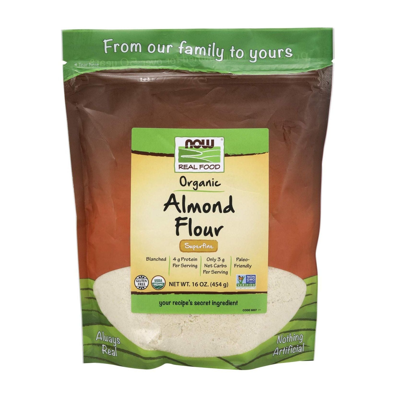 Now Real Food Organic Almond Flour 16oz - 6007