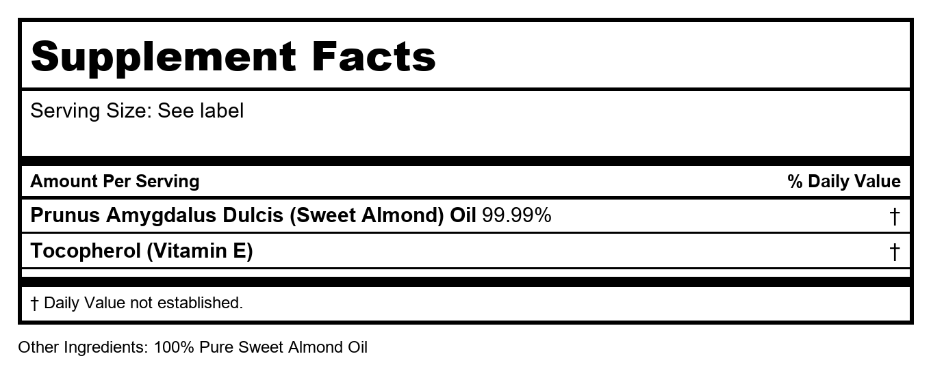 Heritage Sweet Almond Oil 8oz