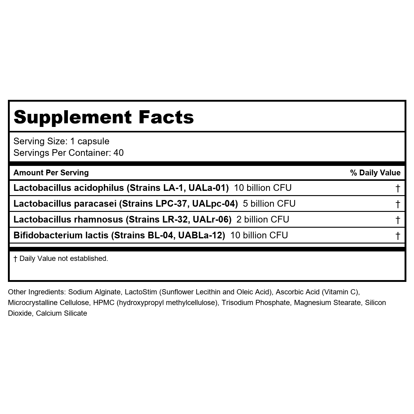 Master Supplements Professional Theralac Pro 40 Capsules