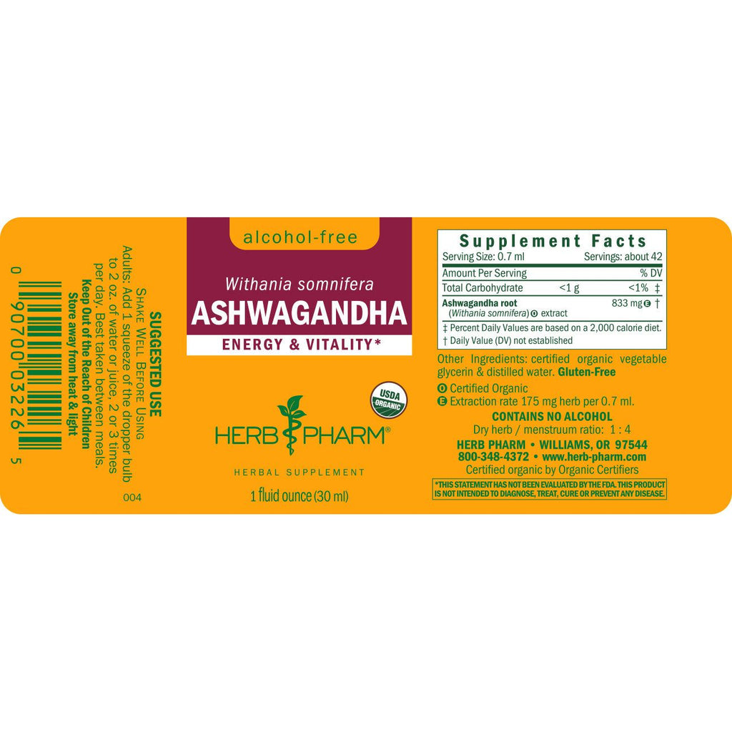 Herb Pharm Ashwagandha 1oz