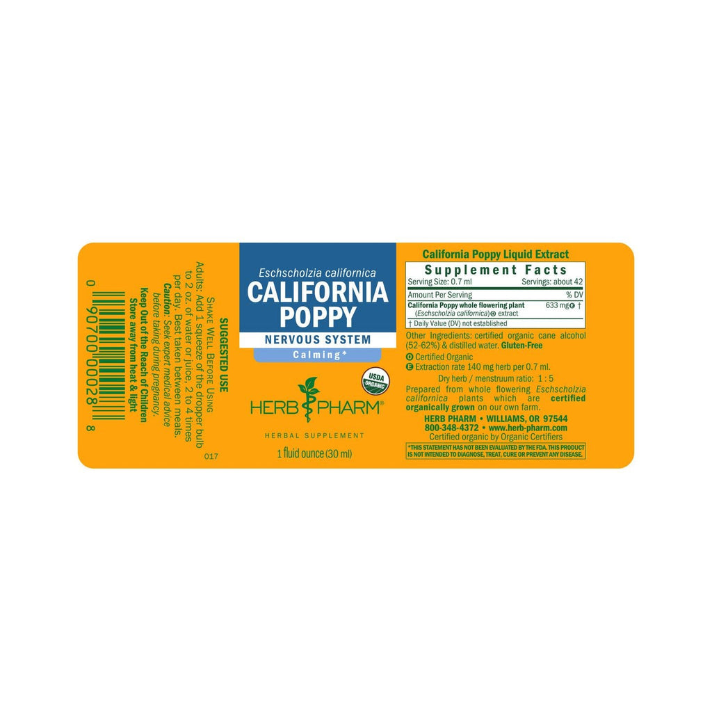 Herb Pharm California Poppy 4oz