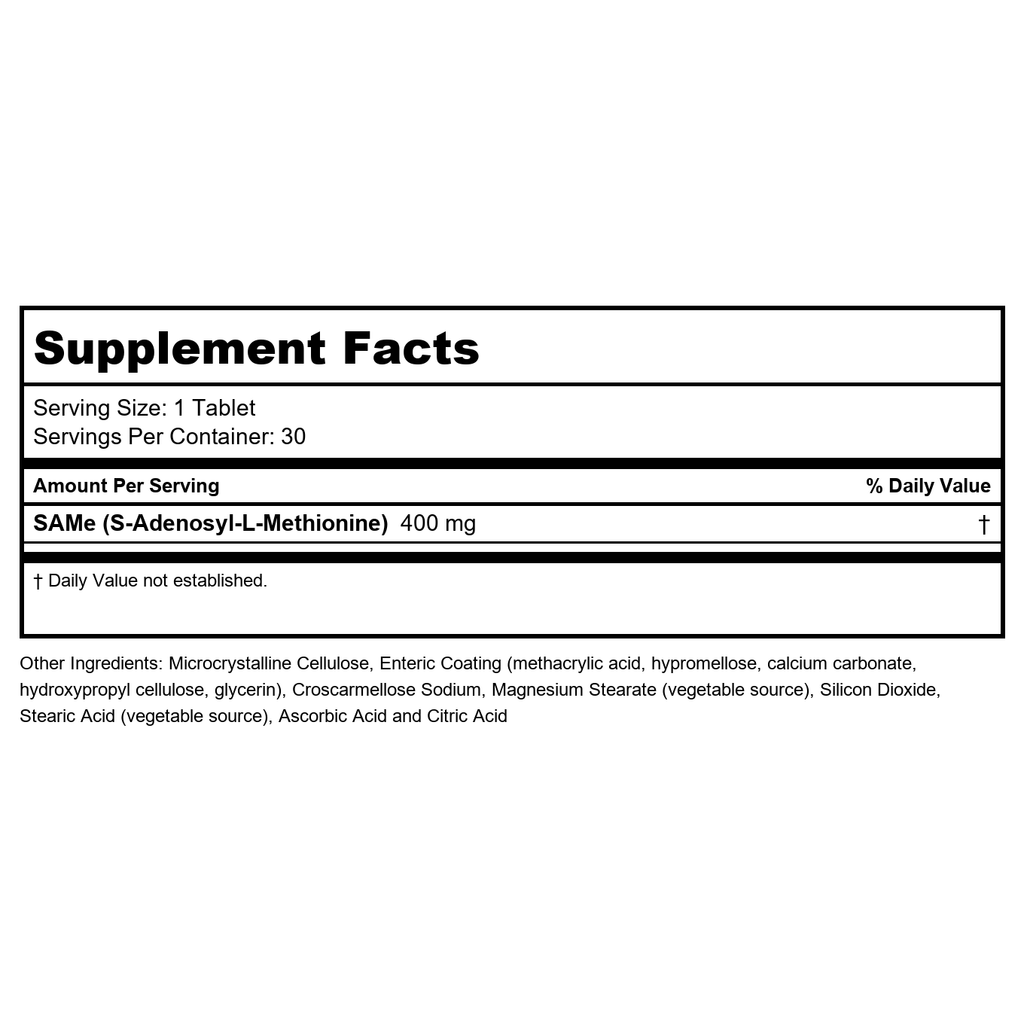 Protocol For Life Balance SAMe 400mg 60 Tablets