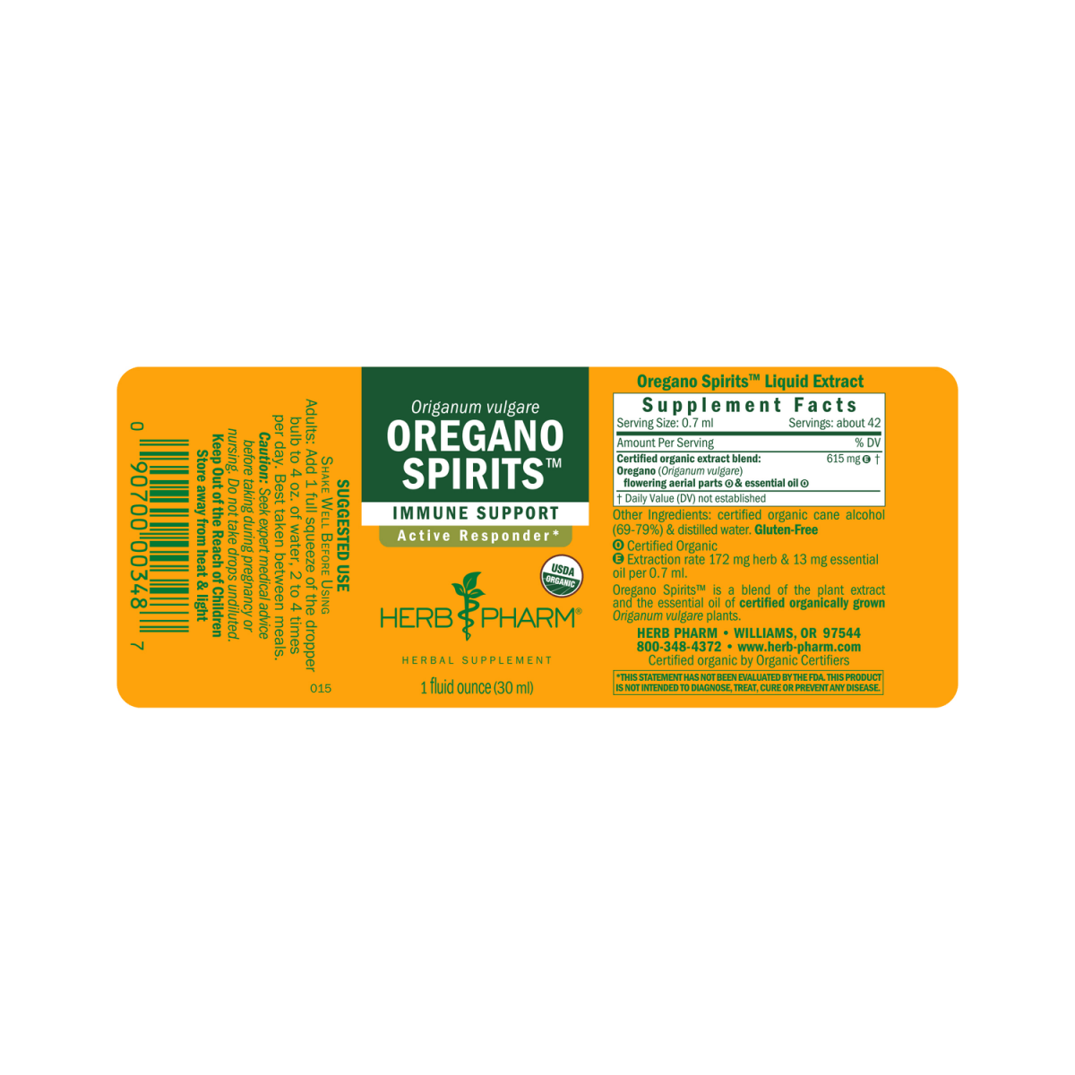 Herb Pharm Oregano Spirits 4oz