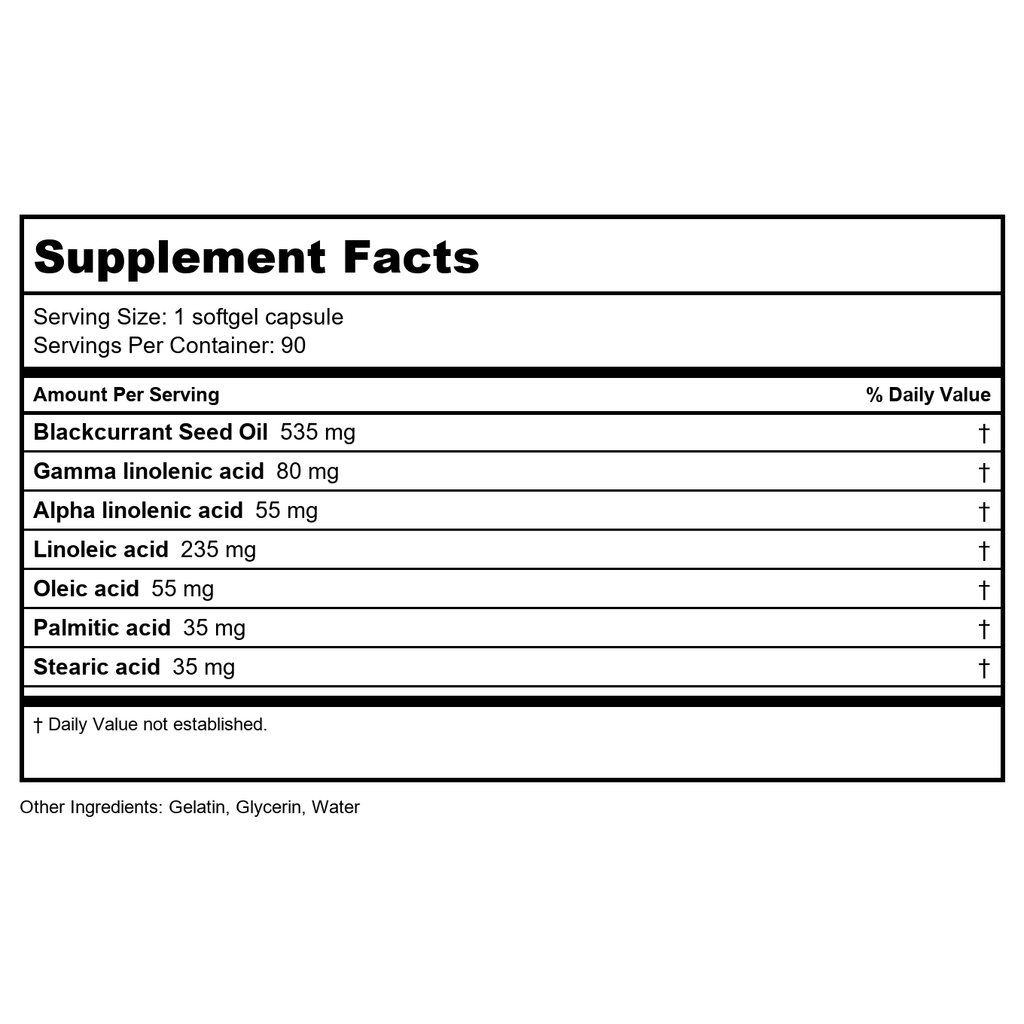 Cardiovascular Research Black Currant Seed Oil 90 Softgels - 3 Pack