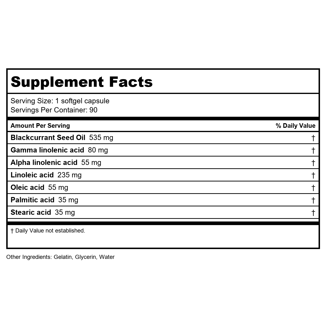 Cardiovascular Research Black Currant Seed Oil 90 Softgels - 3 Pack
