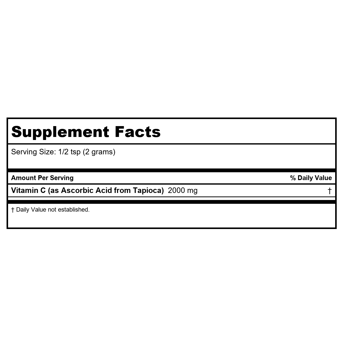 Ecological Formulas Vitamin C From Tapioca 150 Grams