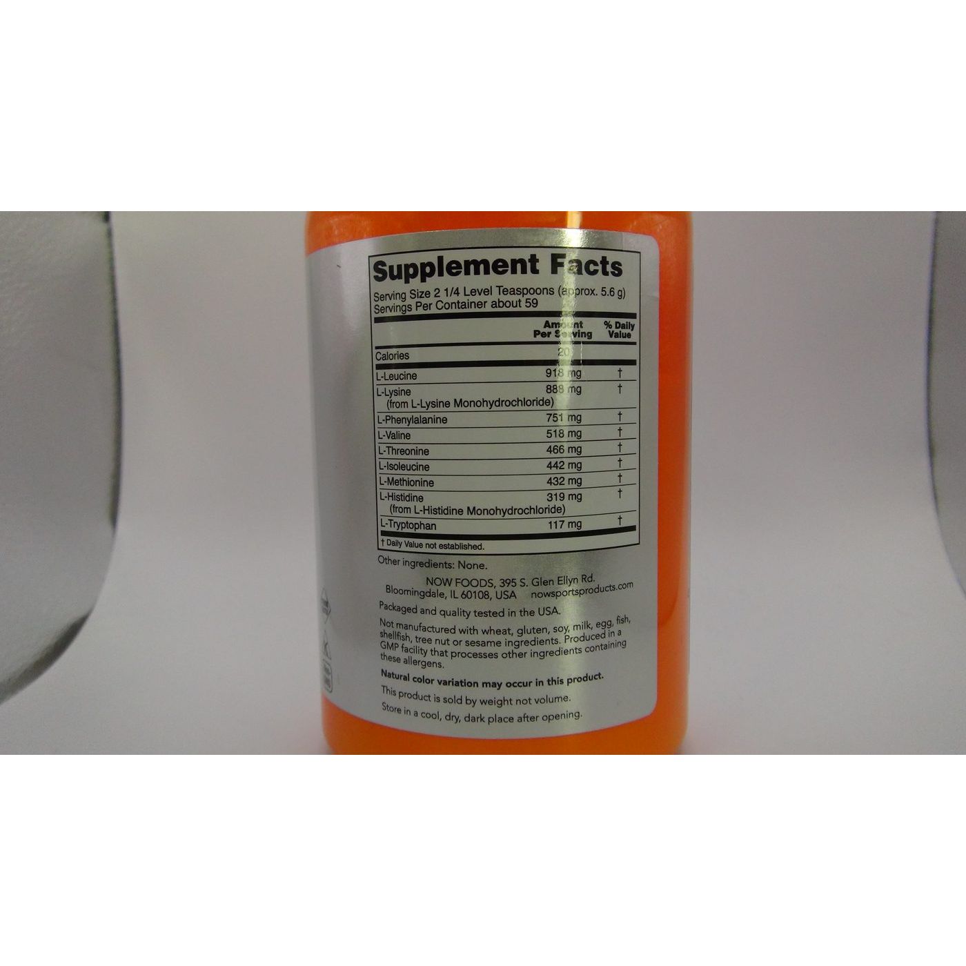 Now Sports Amino-9 Essentials Powder 330g 11.64oz - 0206