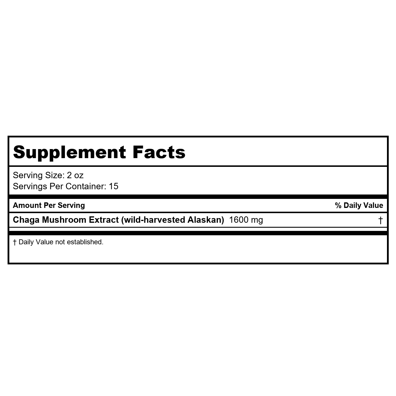 Chagit Chaga Mushroom Shot 2oz 15 Pack