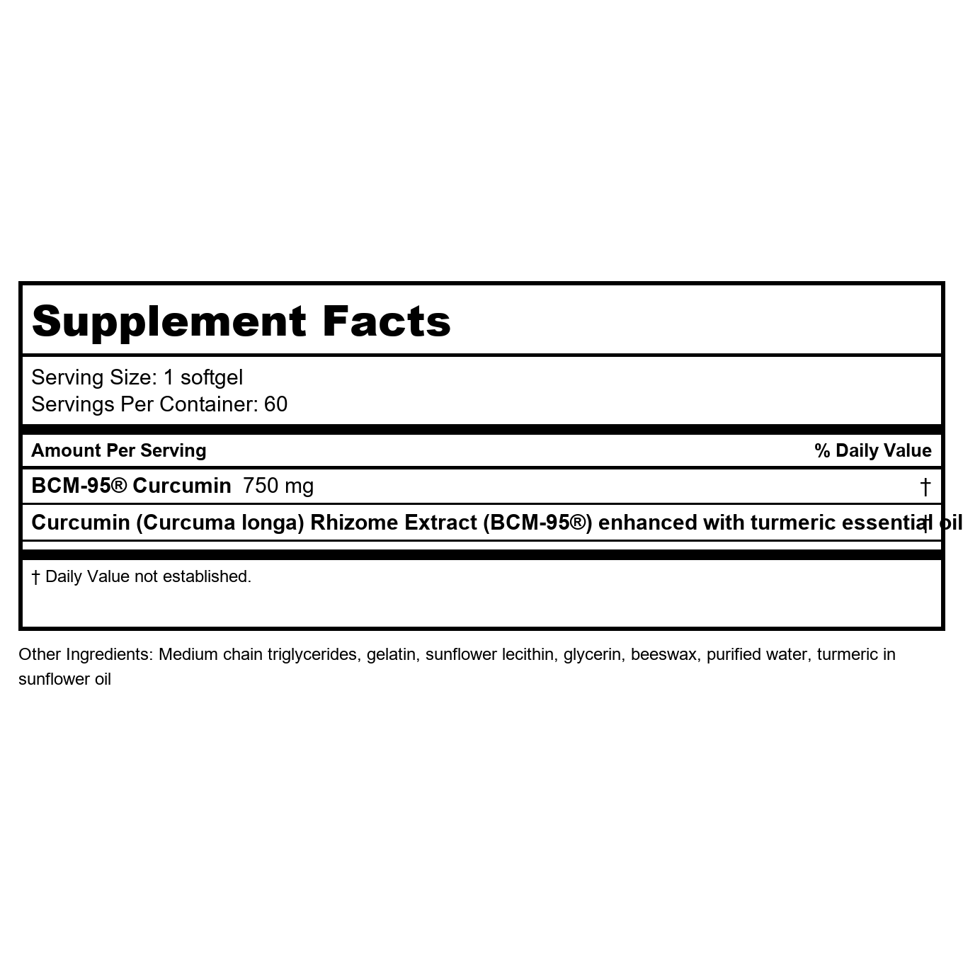 EuroMedica CuraPro 750mg 60 Softgels