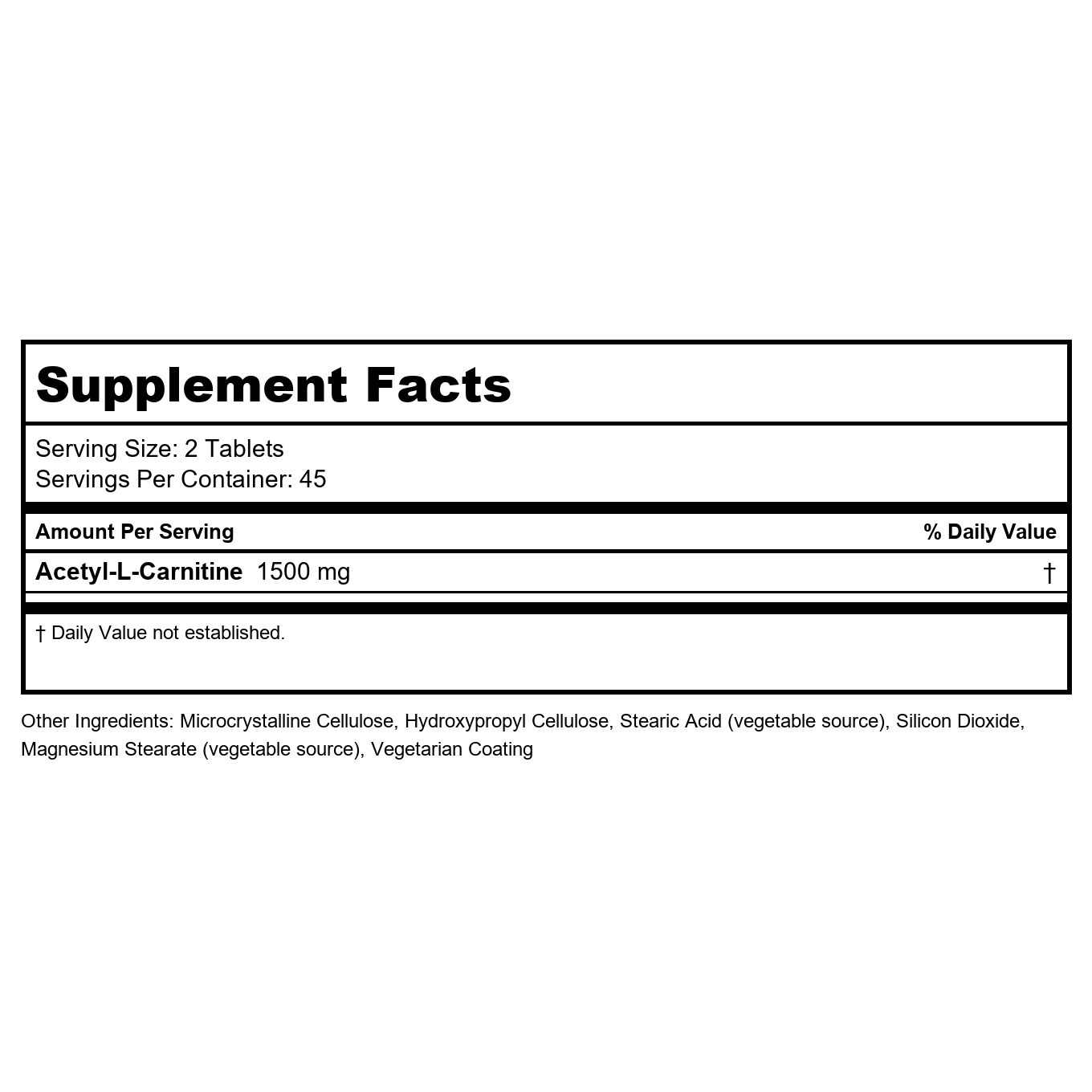 Now Foods Acetyl-L-Carnitine 750 mg 90 Tablets - 0081