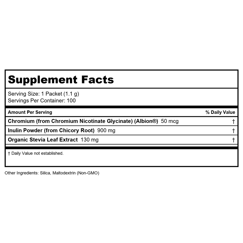 Now Foods Better Stevia Balance with Chromium & Inulin 100 Packets - 6968