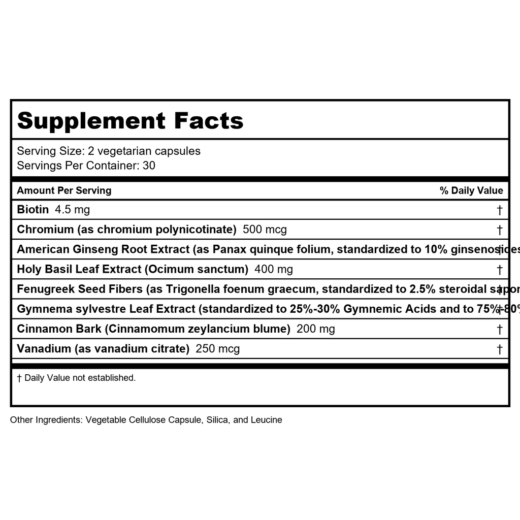 Vital Nutrients Blood Sugar Support 120 Capsules