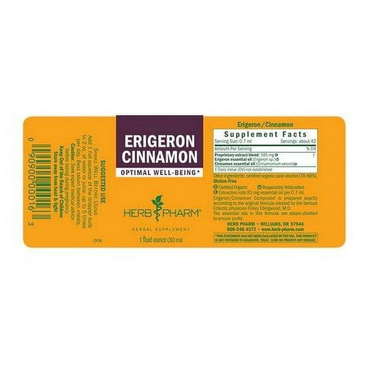 Herb Pharm Erigeron Cinnamon 1oz