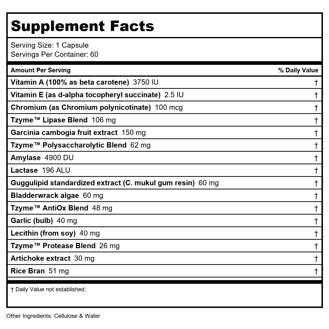 Transformation Enzymes Lypo 60 Capsules