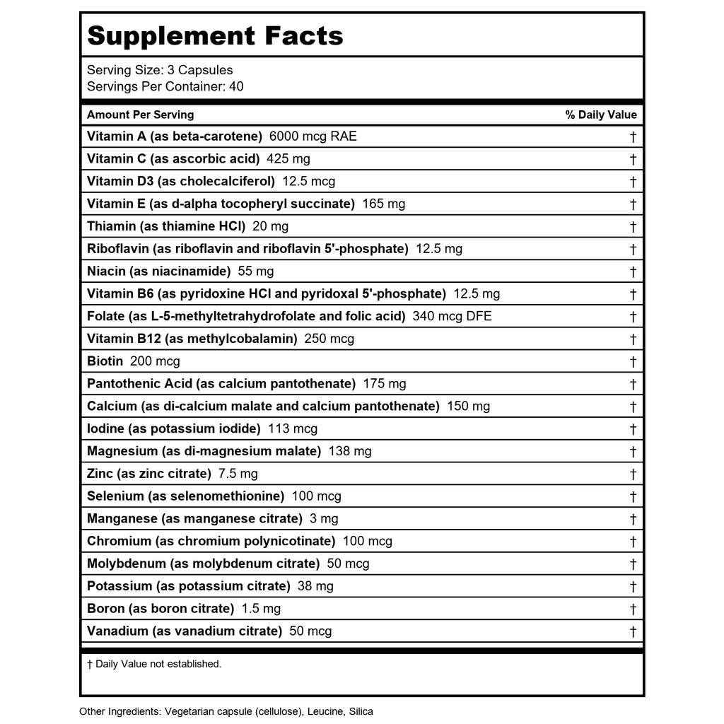 Vital Nutrients Multi-Nutrients 5 120 Capsules