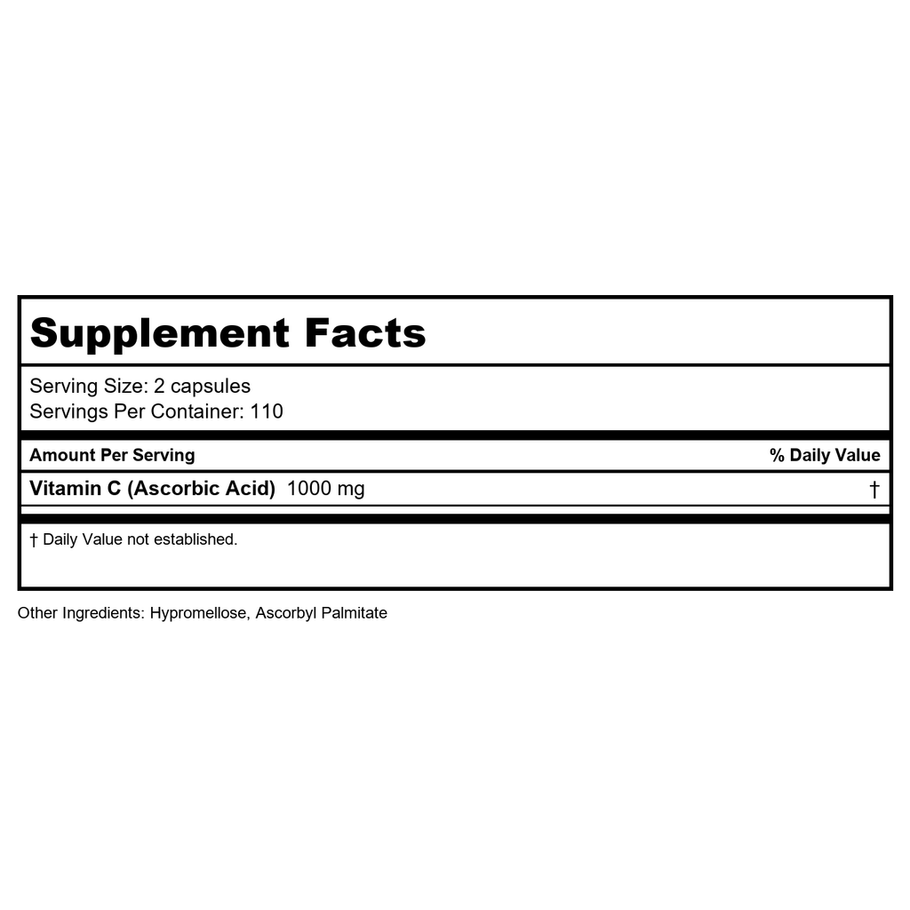 Vital Nutrients Vitamin C 1,000mg 220 Vcaps