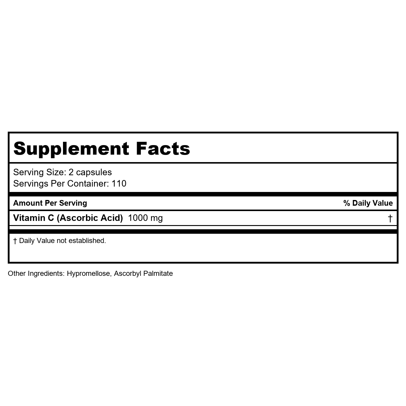 Vital Nutrients Vitamin C 1,000mg 220 Vcaps