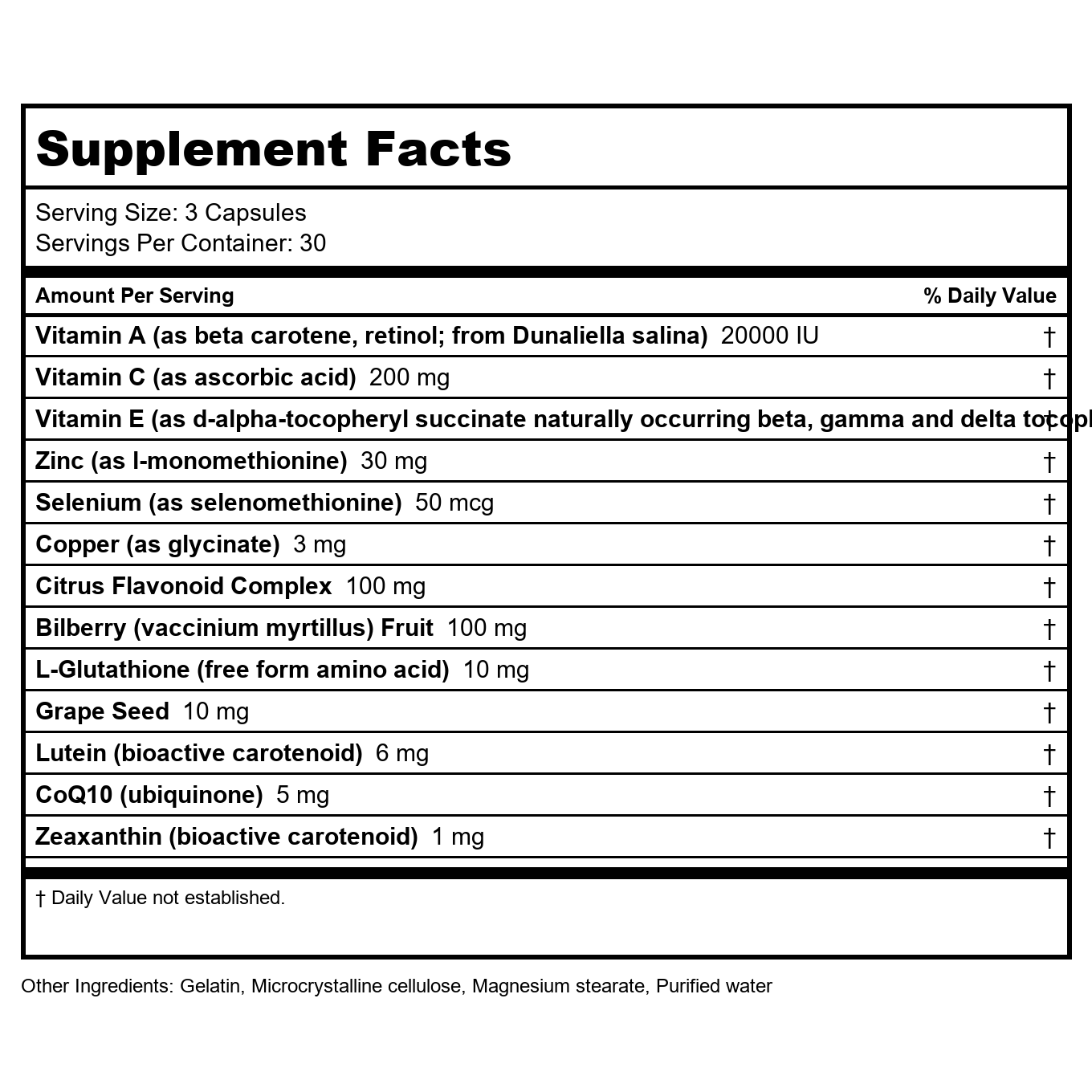 Rx Vitamins Ocular Formula 90 Caps