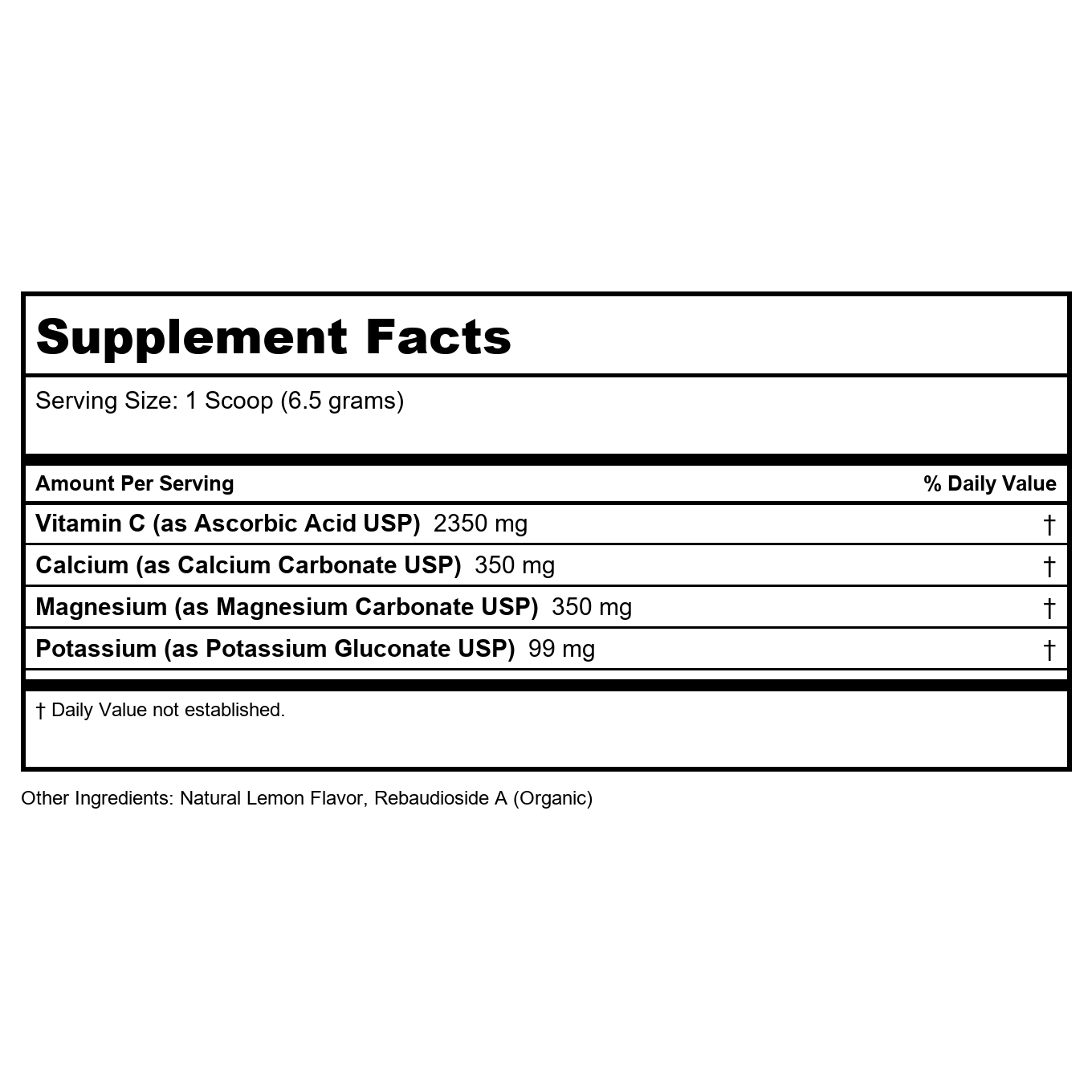 Ortho Molecular Buffered Lemon C Powder 300 Grams