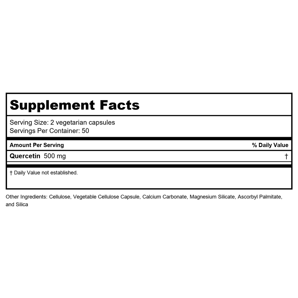 Vital Nutrients Quercetin 250mg 100 Vcaps