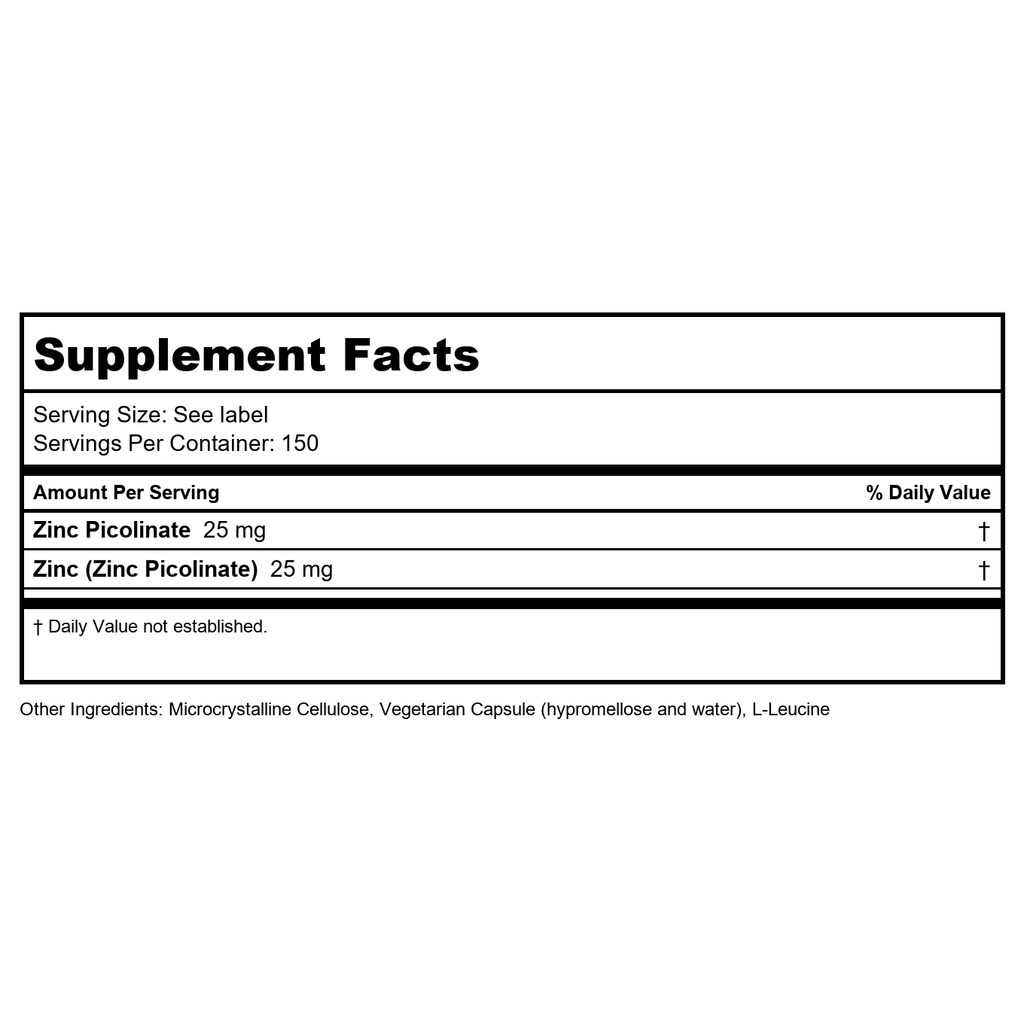 Kirkman Labs Zinc Picolinate 25mg 150 Capsules