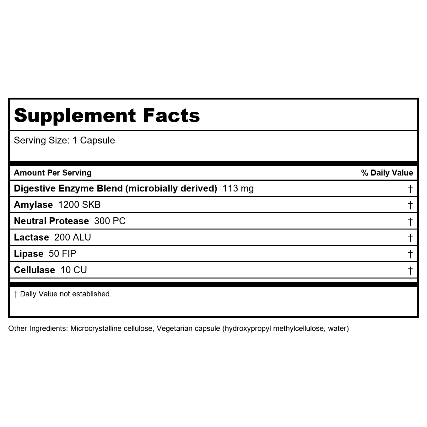 Klaire Labs Digestive Enzymes 180 Capsules -
