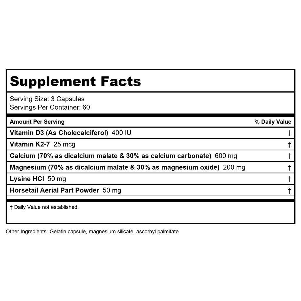 Vital Nutrients Osteo-Nutrients With Vitamin K2-7 180 Capsules