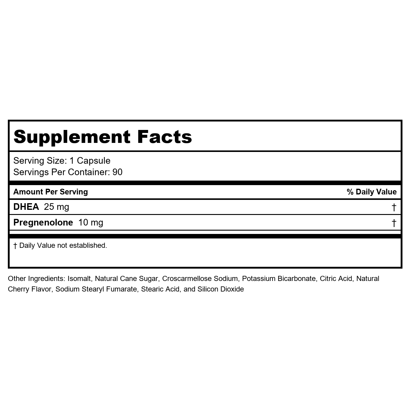 Ortho Molecular DHEA 25mg Micronized 90 Capsules