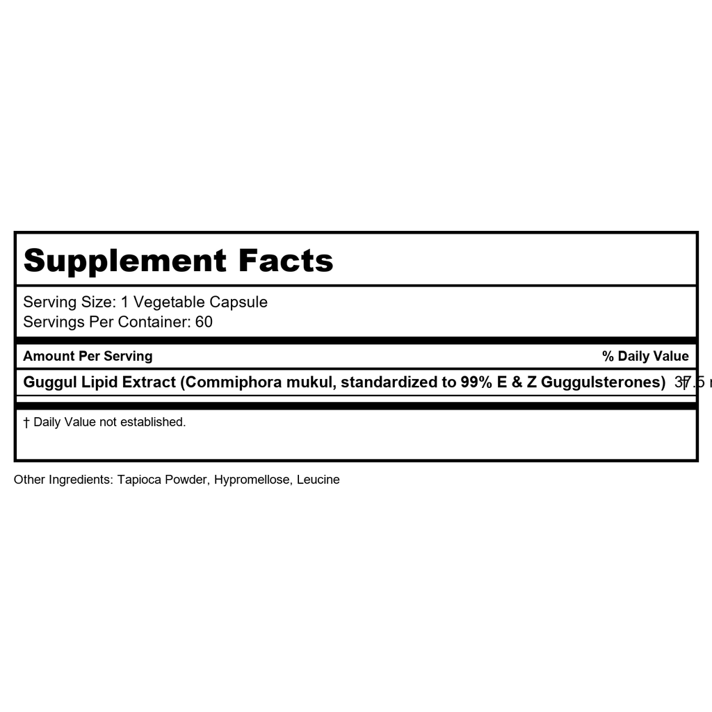 Vital Nutrients Guggul E&Z Extract 99% 75mg 60 Vcaps