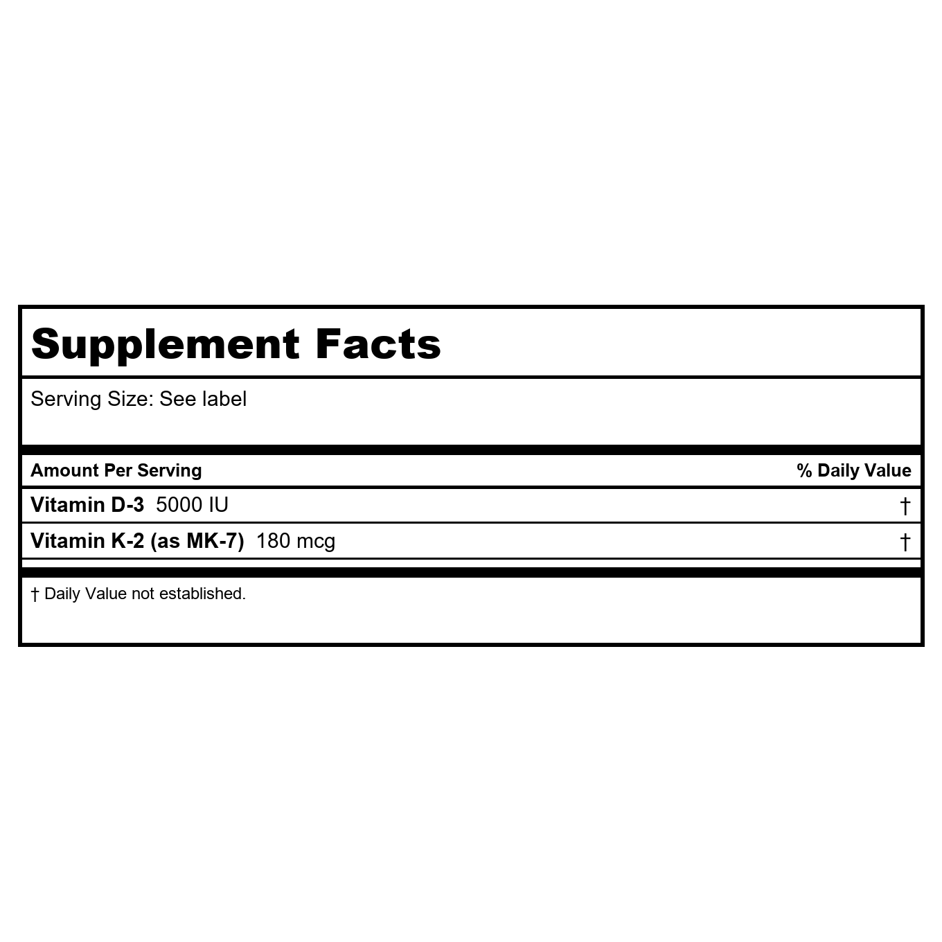 Now Foods Mega D-3 & MK-7 60 Vcaps - 0384