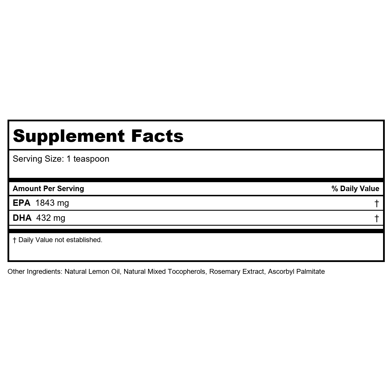 Vital Nutrients Ultra Pure Fish Oil 2600 8oz