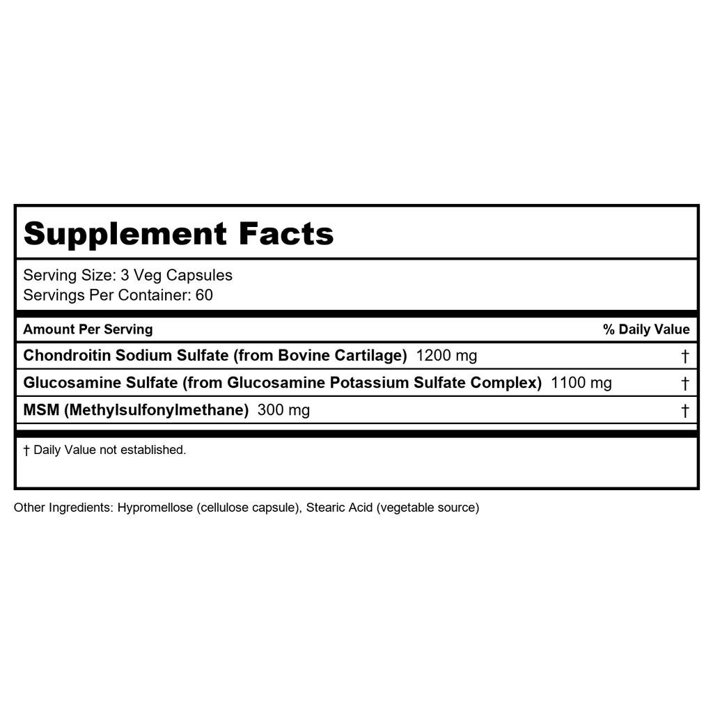 Now Foods Glucosamine & Chondroitin with MSM 180 Vcaps - 3172 - 2 Pack