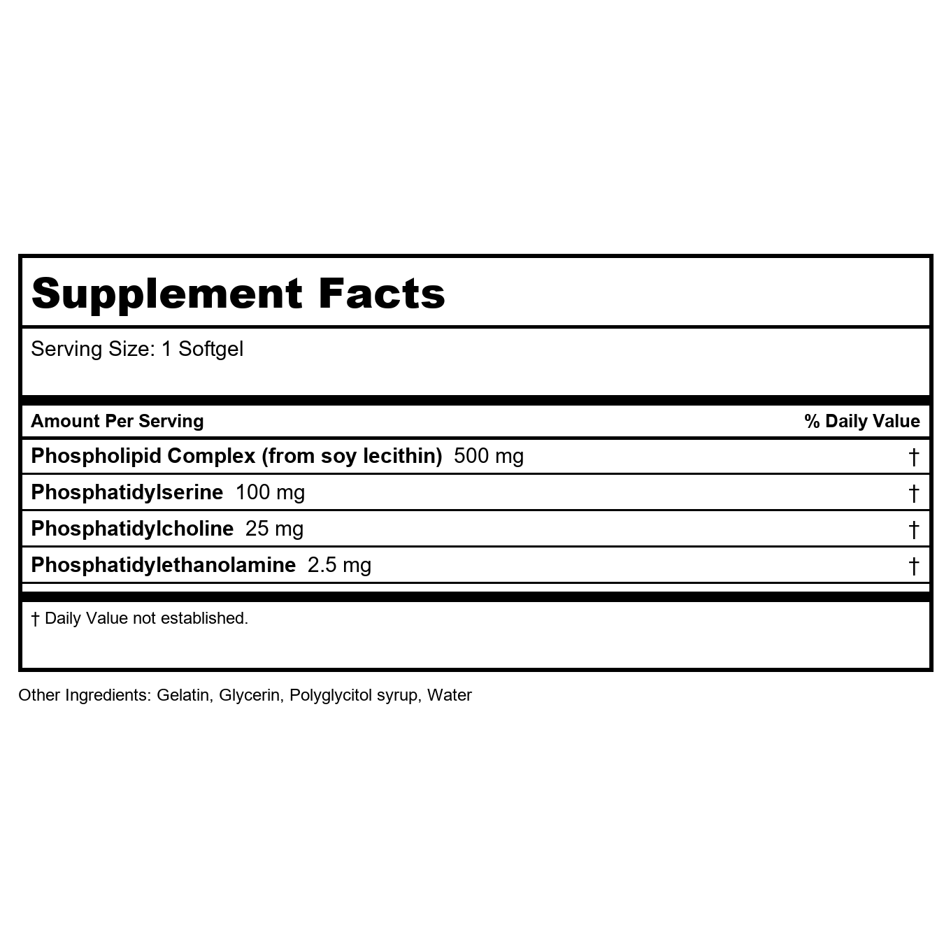 Klaire Labs Phosphatidyl Serine 60 Softgels