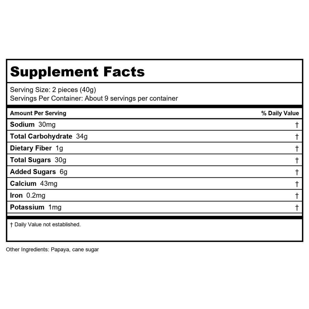 Now Real Food Papaya Spears 12oz - 5720