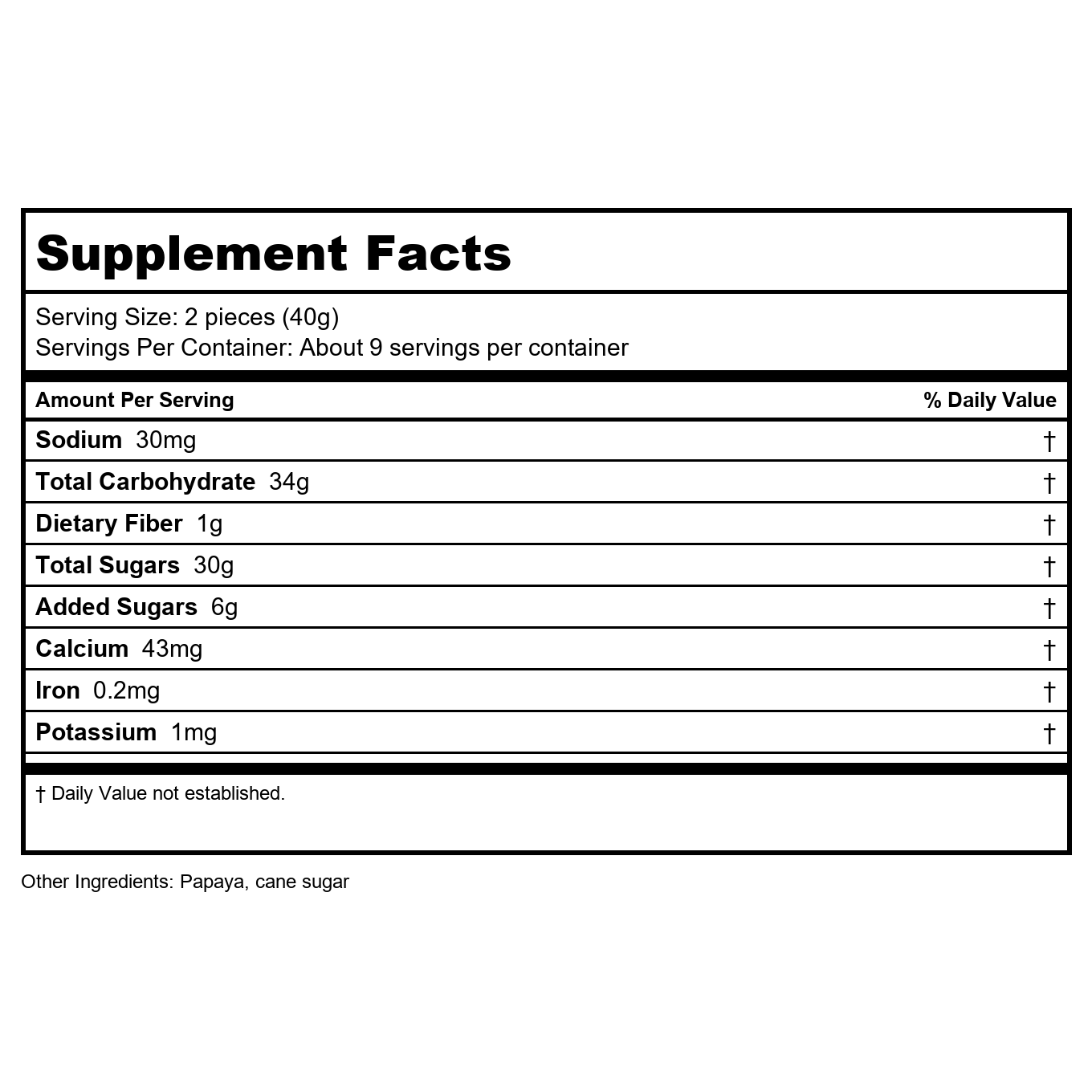 Now Real Food Papaya Spears 12oz - 5720