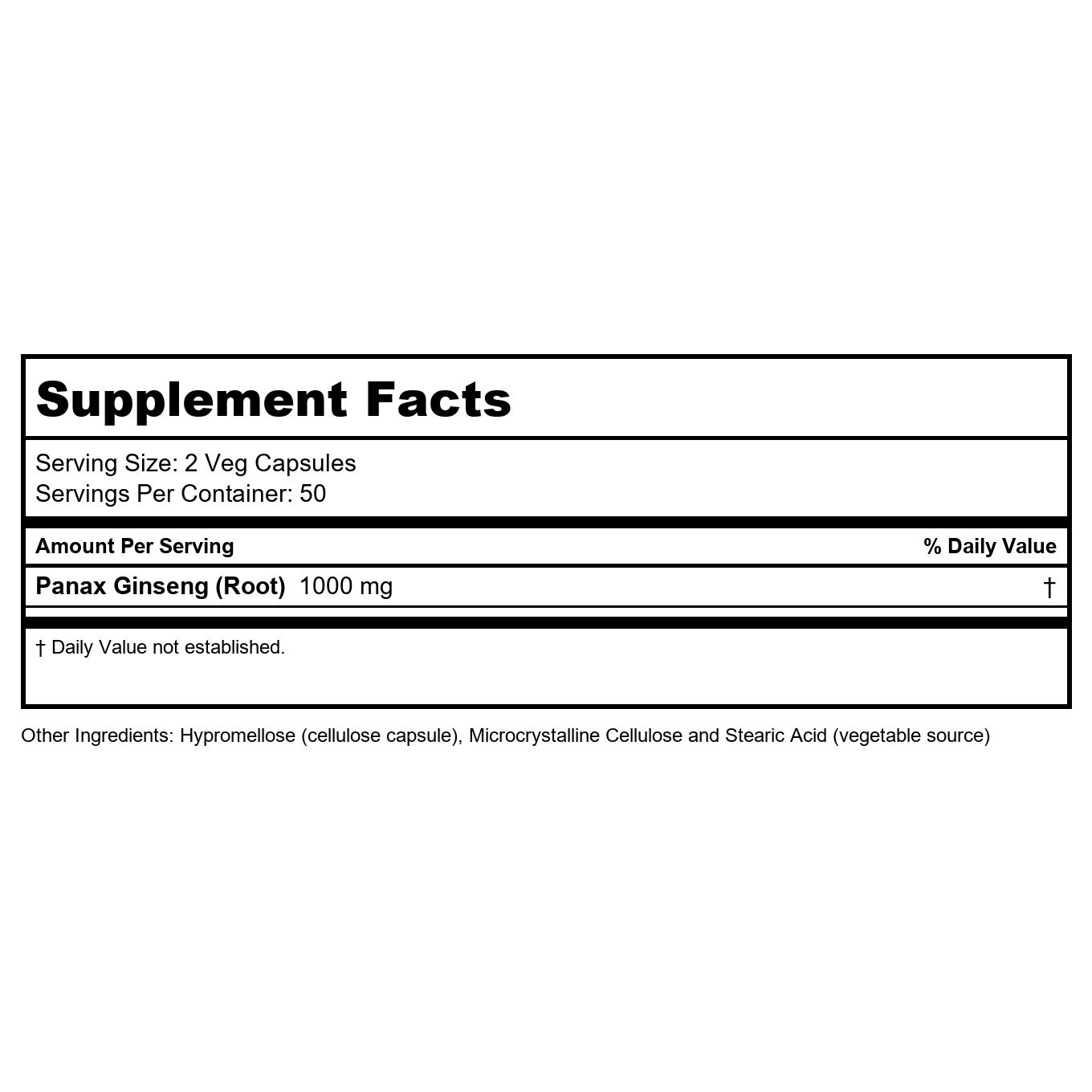 Now Foods Panax Ginseng 500 mg 100 Vcaps - 4012