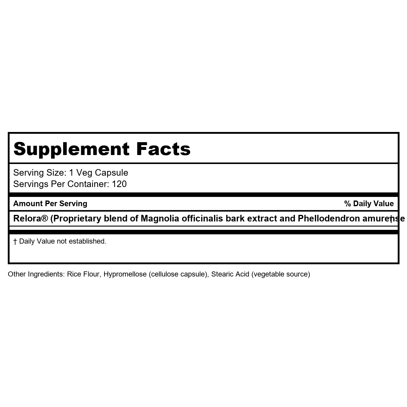Now Foods Relora 300 mg 120 Vcaps - 3343 -