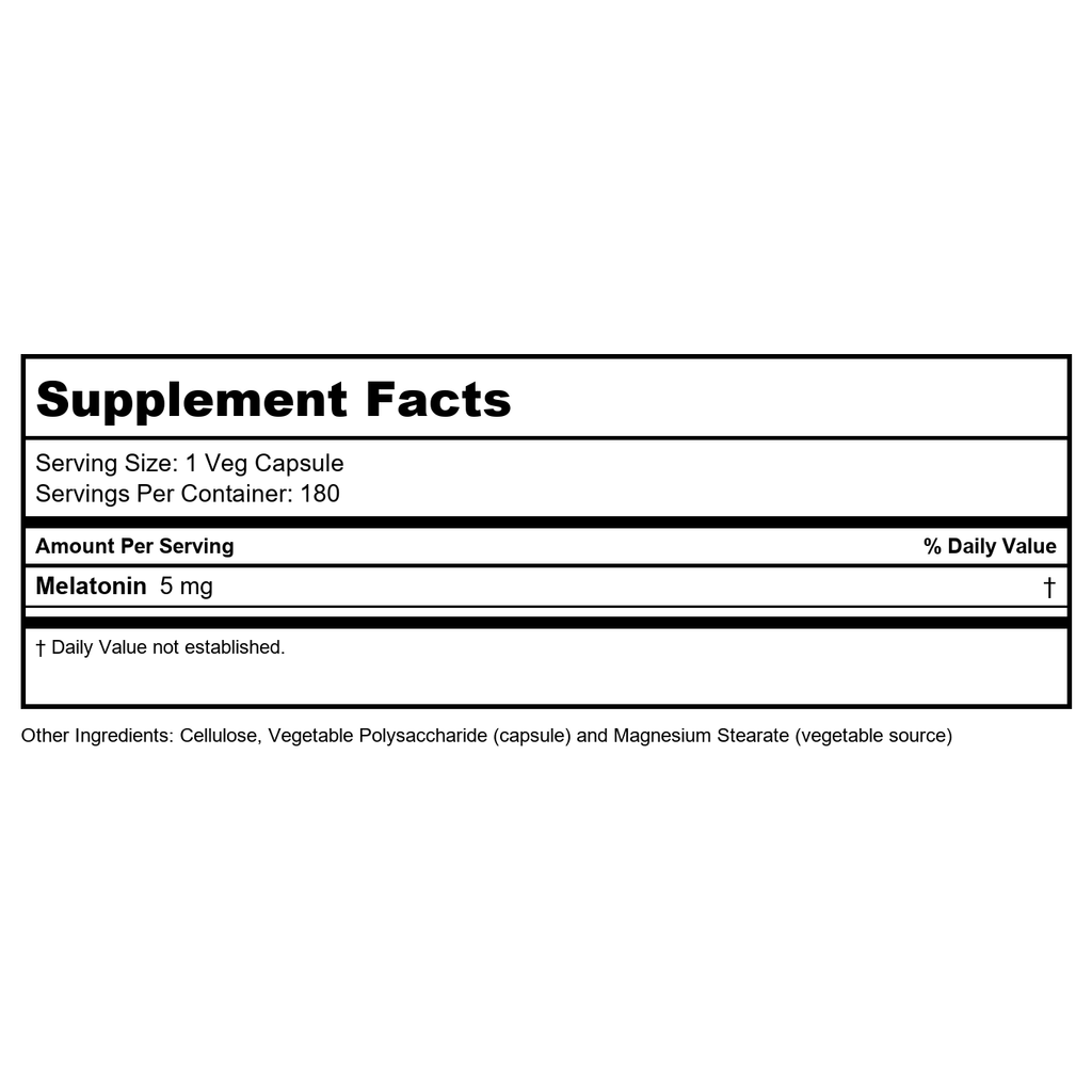 Now Foods Melatonin 5 mg 180 Vcaps - 3556