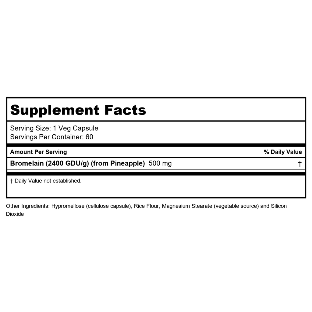 Now Foods Bromelain 500 mg 60 Vcaps - 2943