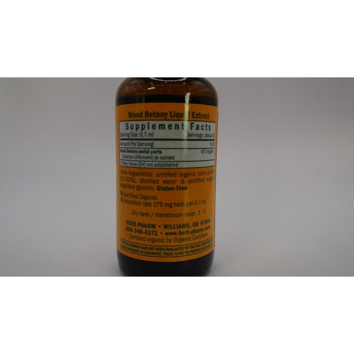 Herb Pharm Wood Betony 1oz