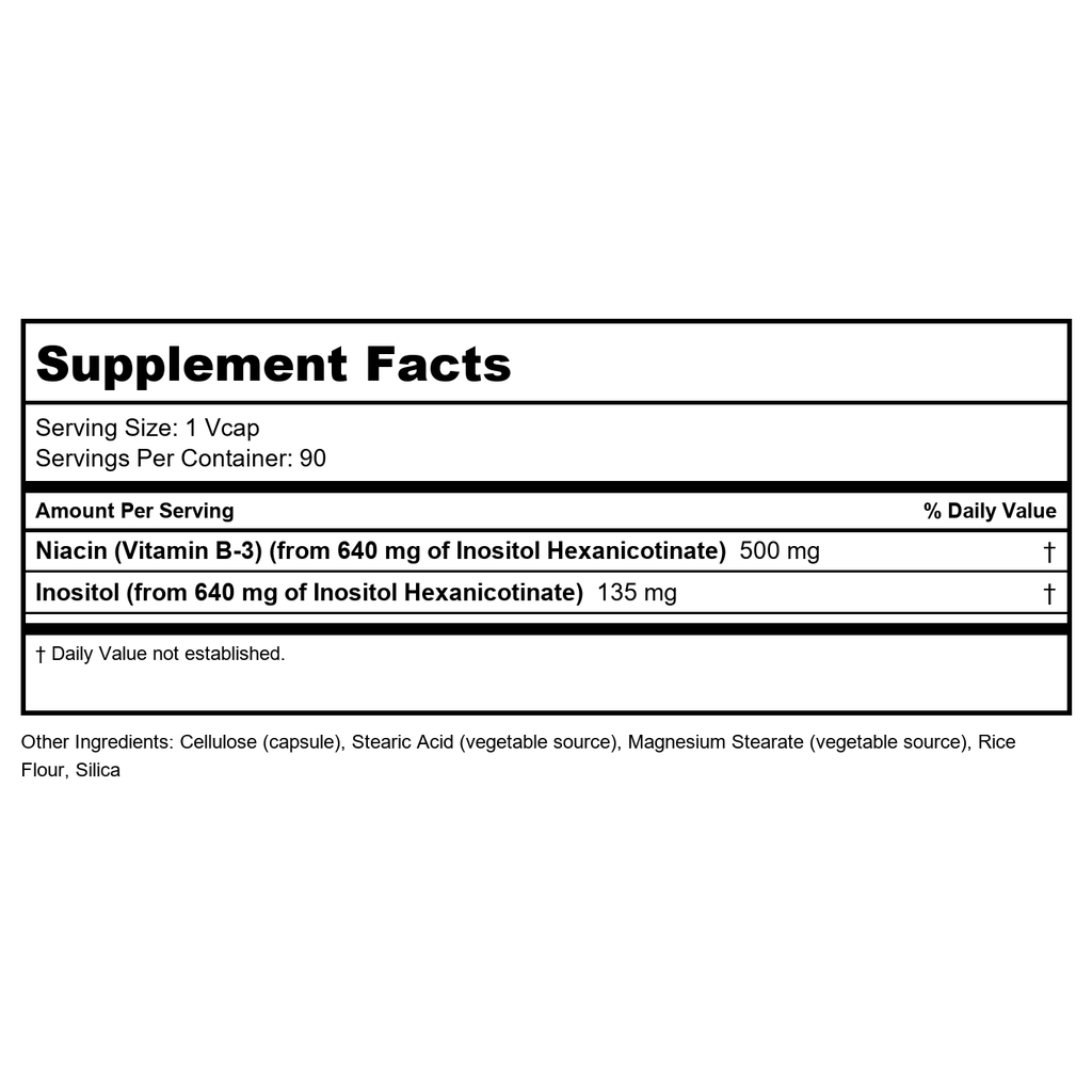 Now Foods Flush-Free Niacin 250 mg 90 Vcaps - 0483