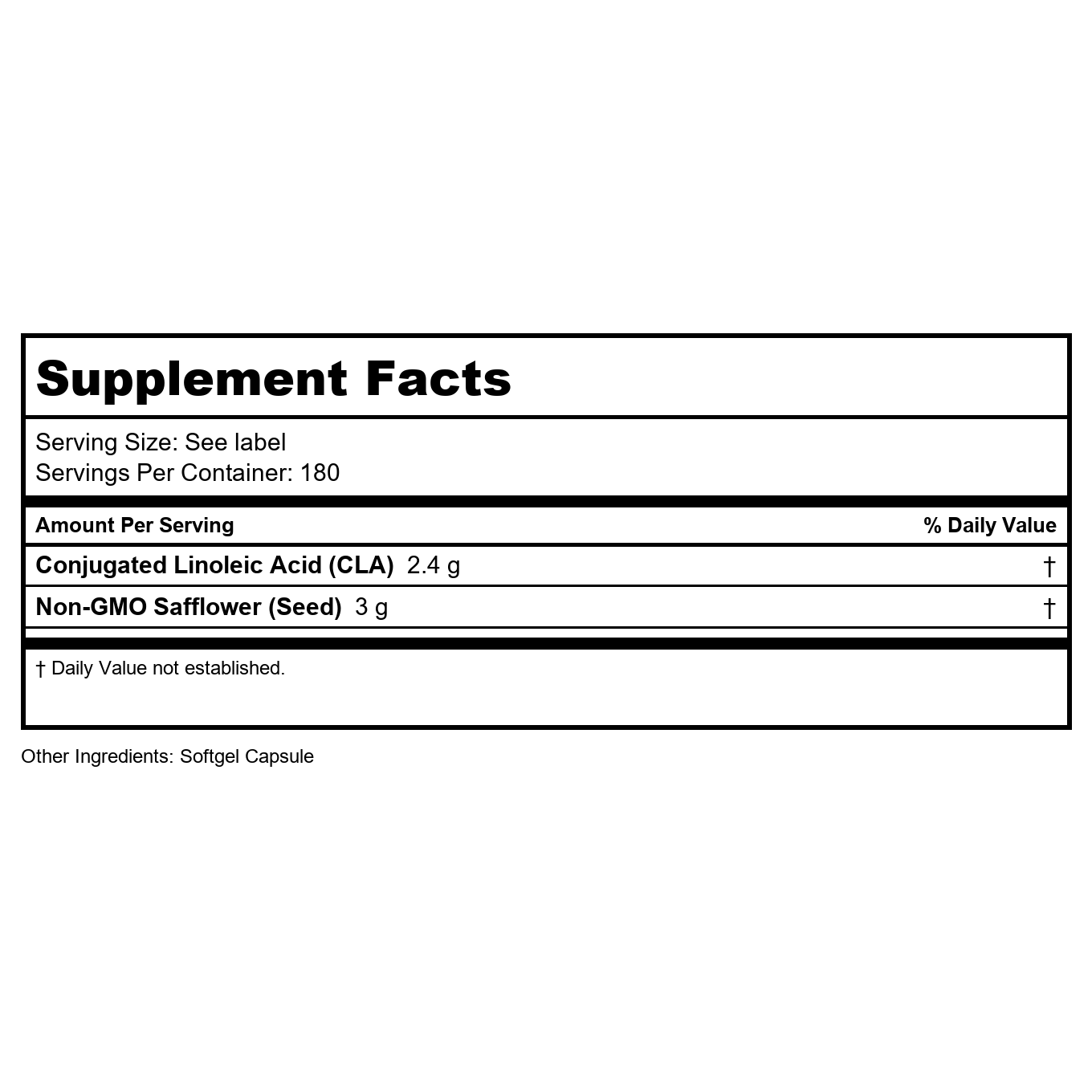 Now Foods CLA Conjugated Linoleic Acid 800 mg 180 Softgels - 1728