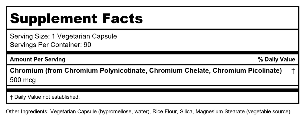 Now Foods Tri-Chromium 500 mcg With Cinnamon 90 Vcaps - 1428