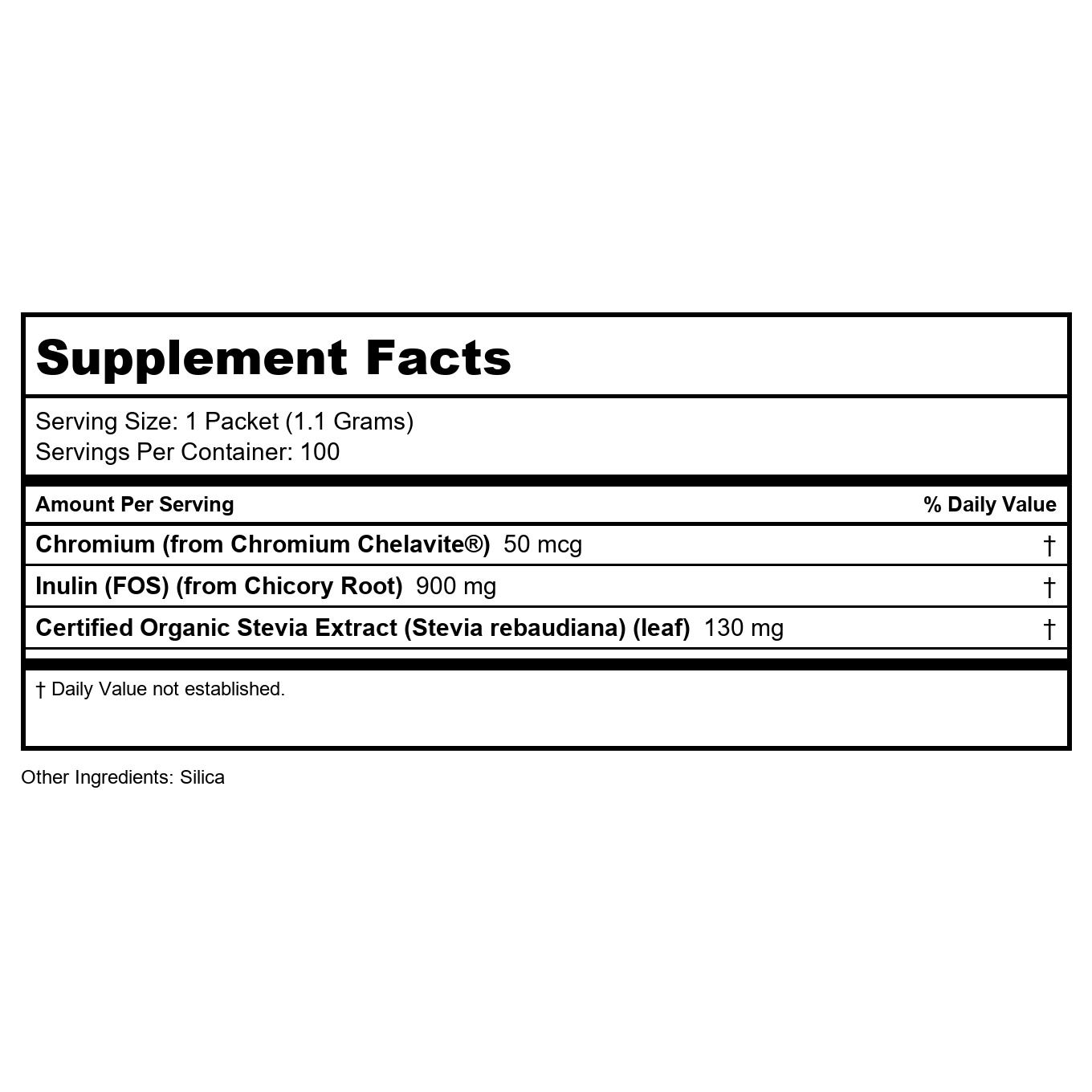 Now Foods BetterStevia Balance with Chromium & Inulin 100 Packets - 6968 - 3 Pack